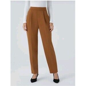 Halara Flex High Waisted Tapered Work Pants Size Medium Pockets Orange Rust